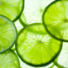 citrus-fruit of lime slices