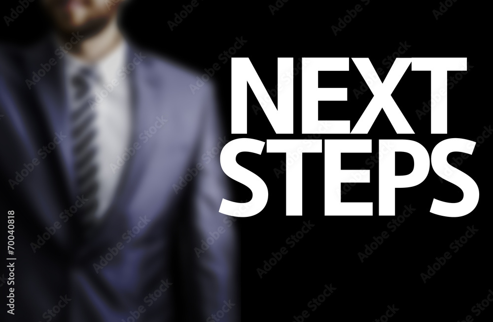 Next Steps written on a board