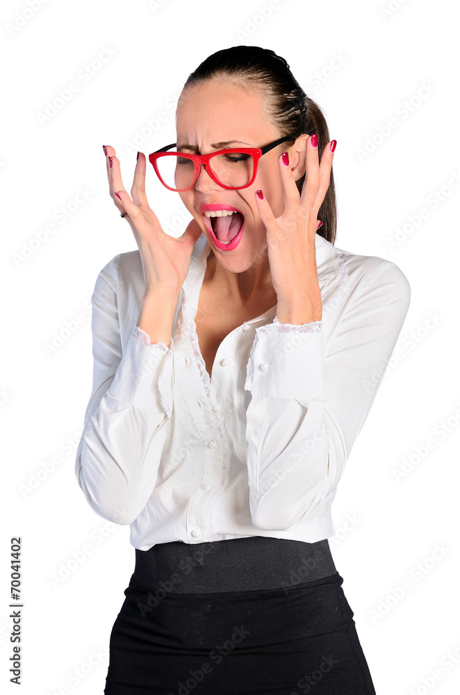 isolated young woman