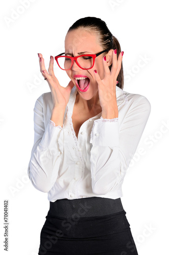 isolated young woman
