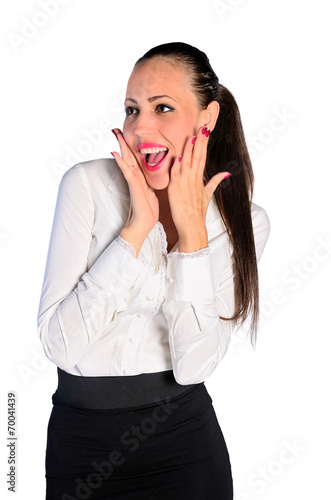 isolated young woman