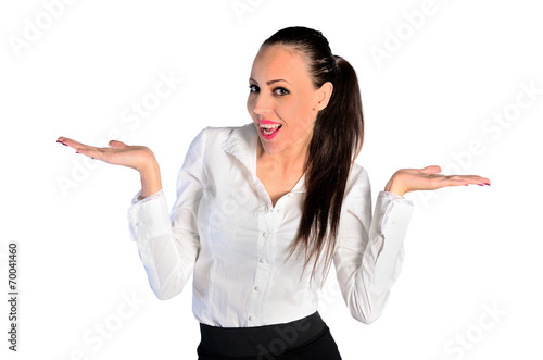 isolated young woman