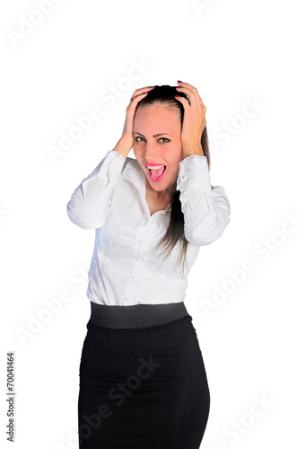 isolated young woman