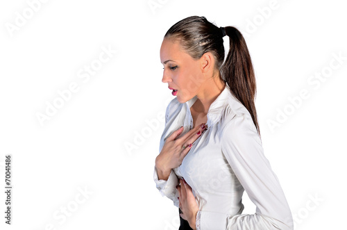 isolated young woman