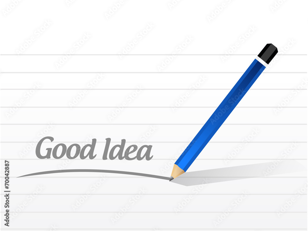 good idea message illustration design good idea message illustration design