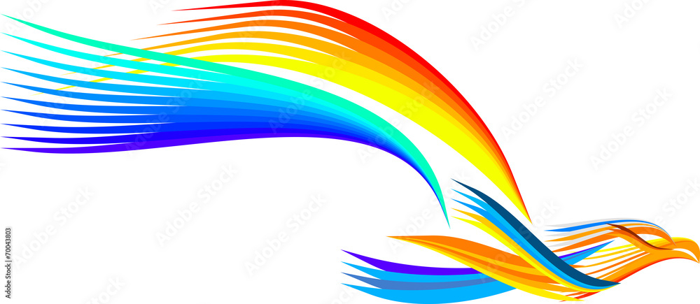 Fototapeta premium Colored emblem of an eagle