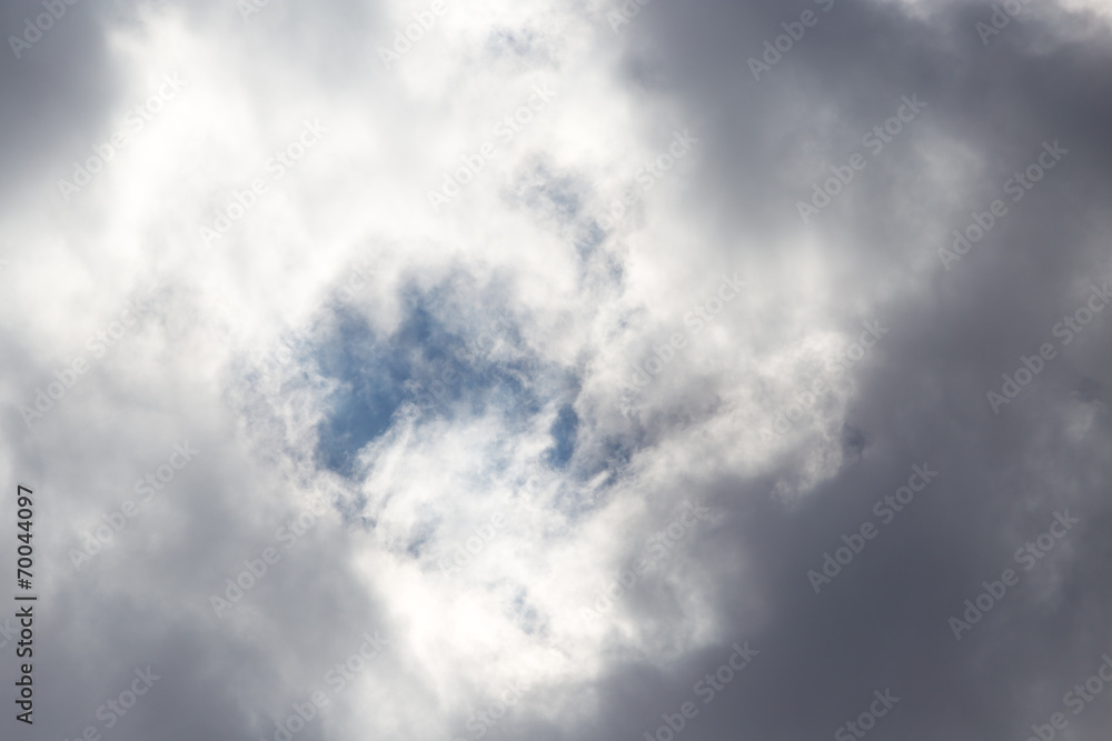 beautiful clouds in the blue sky