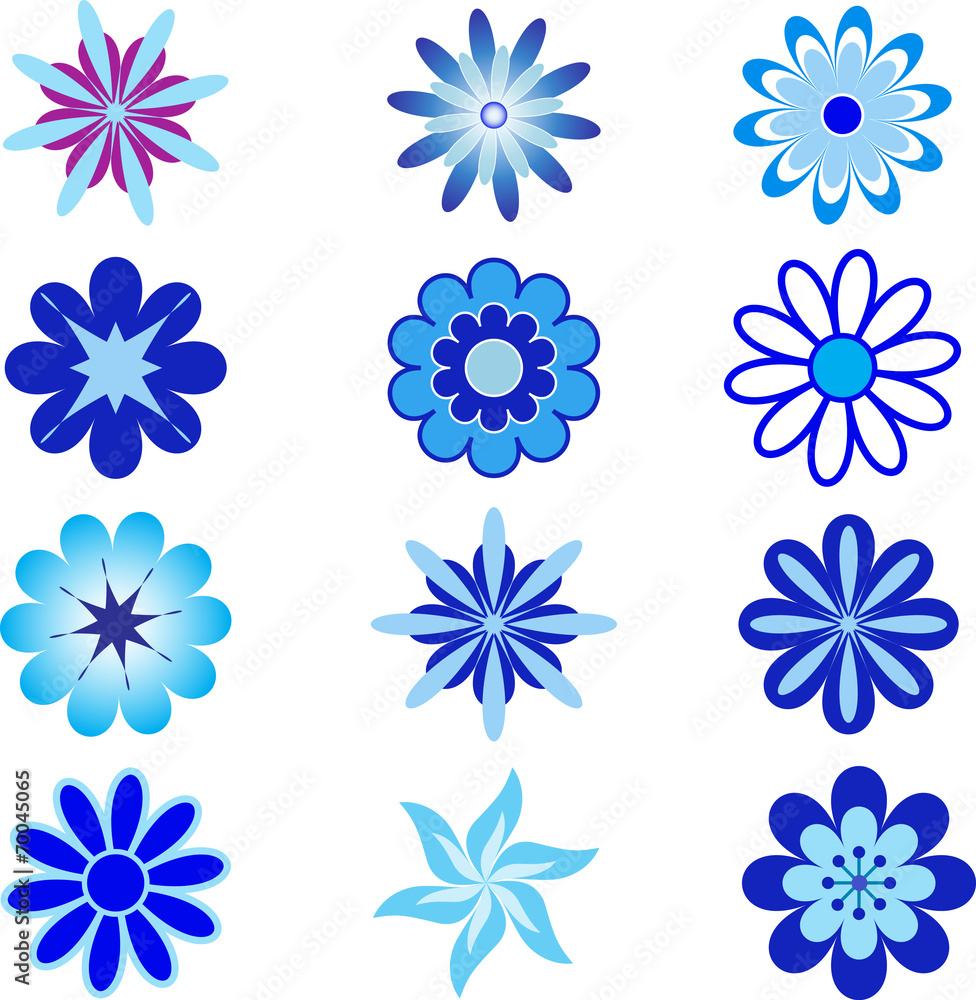 Blue Flower Vectors