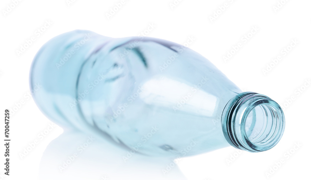 Empty glass bottle isolated on white Empty glass bottle isolated on white