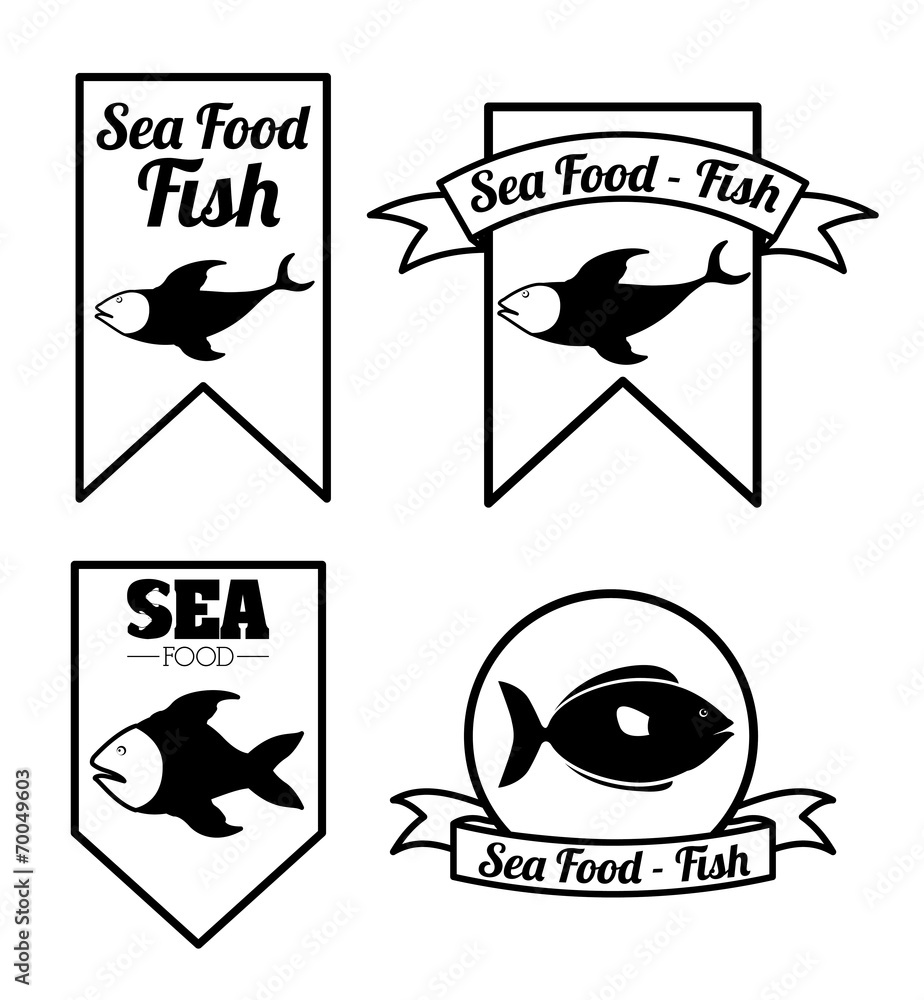 Naklejka premium Fish design