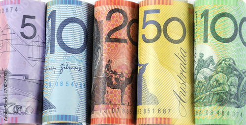 Rolls of Australian cash money