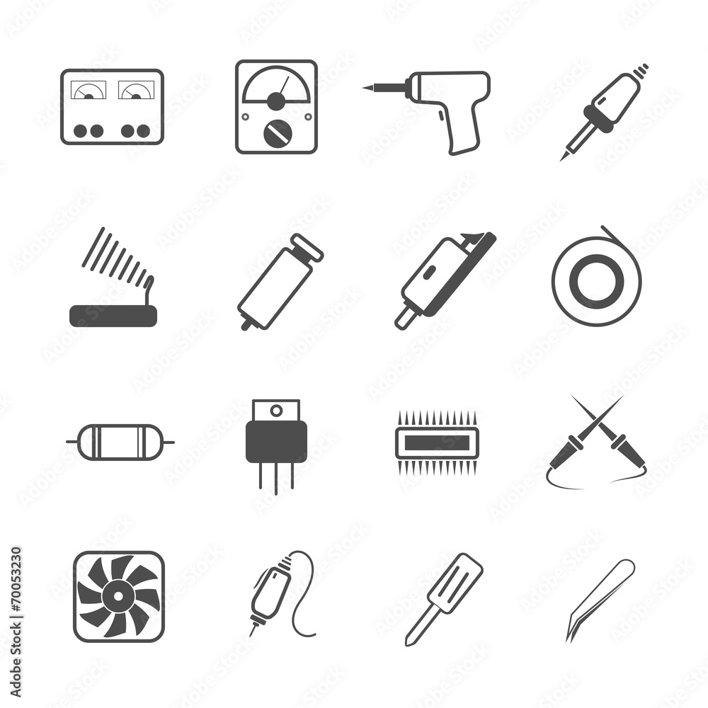 icon electronic repair tool, vector icon electronic repair tool, vector