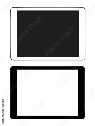 Black and white tablet pc
