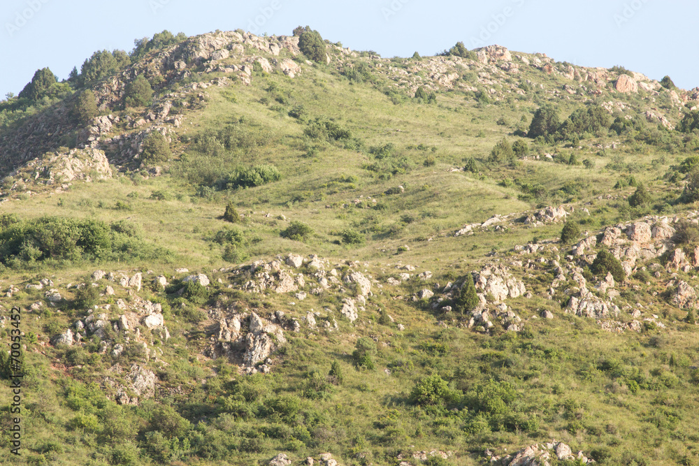 Naklejka premium slopes of the mountains in Kazakhstan