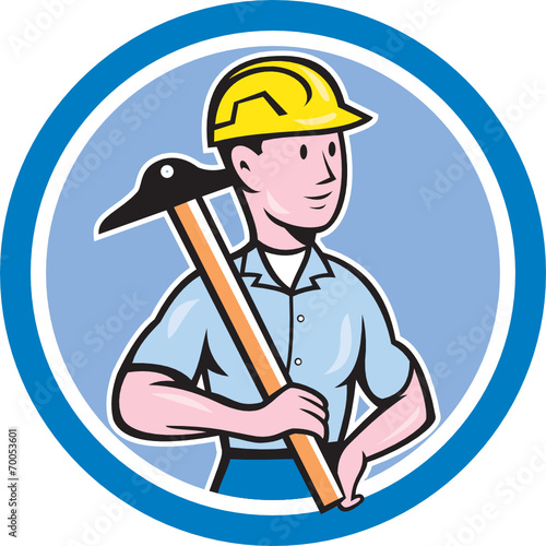 Engineer Architect T-Square Circle Cartoon