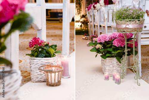 wedding flowers in the basket