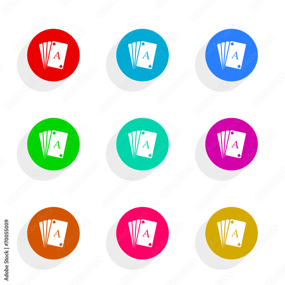 Fototapeta premium casino flat icon vector set