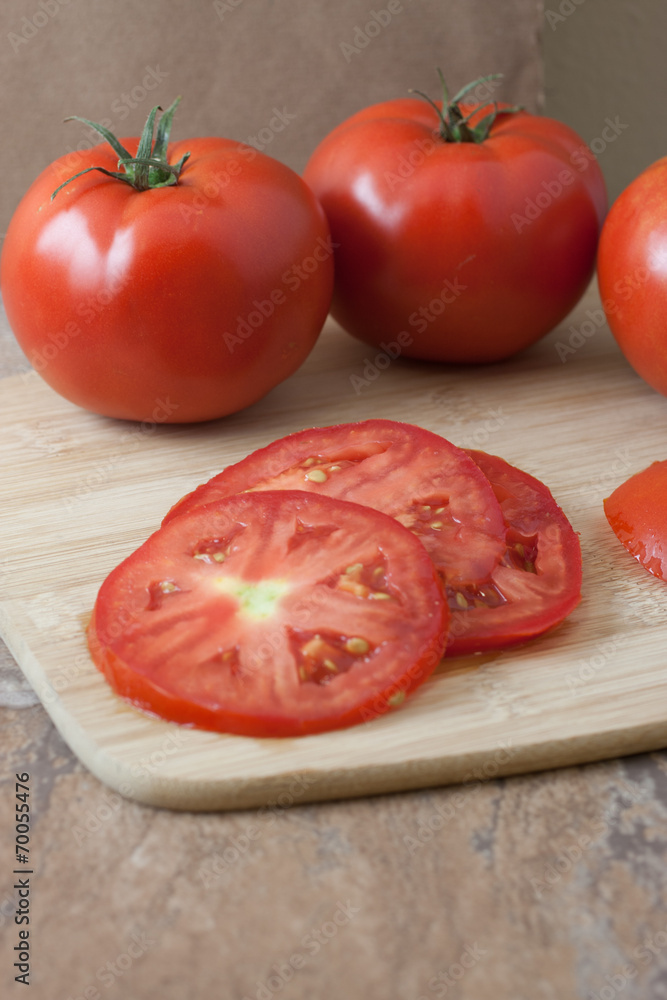 Sliced and Fresh Tomatoes
