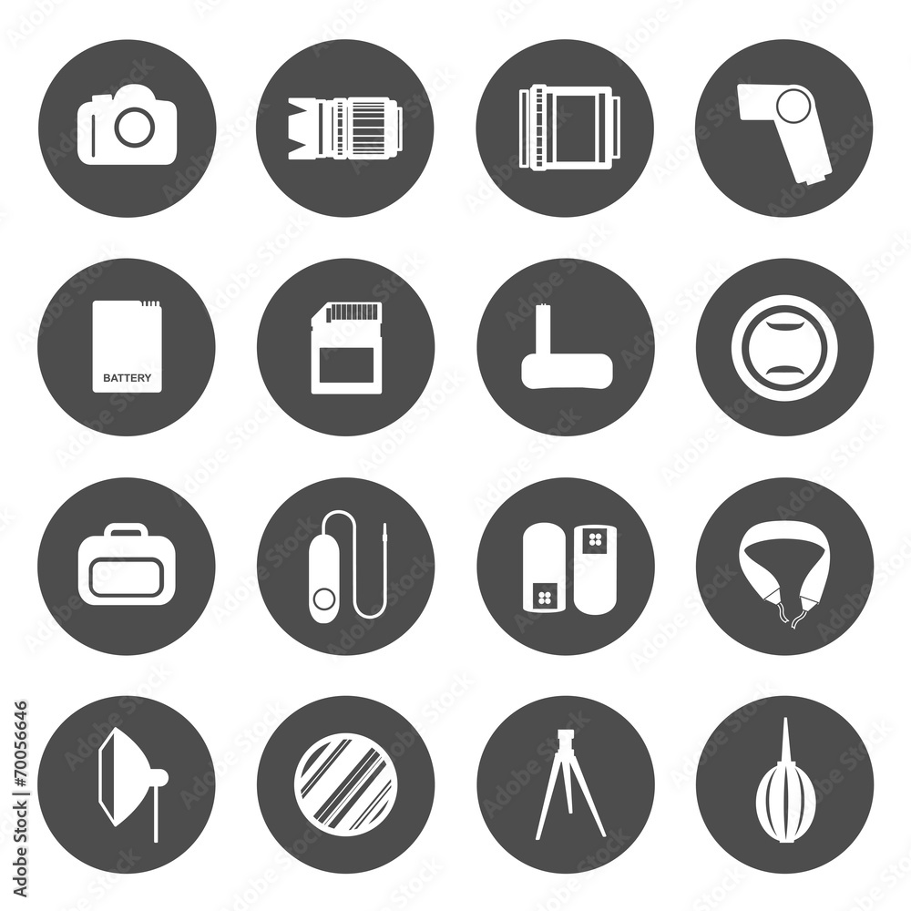 Camera Accessories Icons Camera Accessories Icons