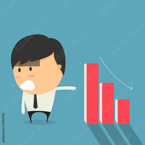 Businessmen is falling stoc...