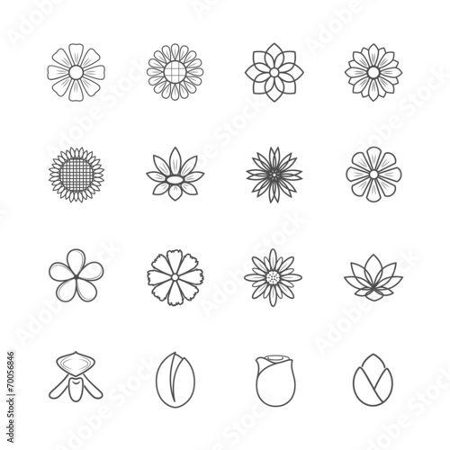 Flower Icons Vector