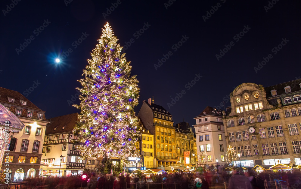 Christmas tree at Place Kleber in Strasbourg