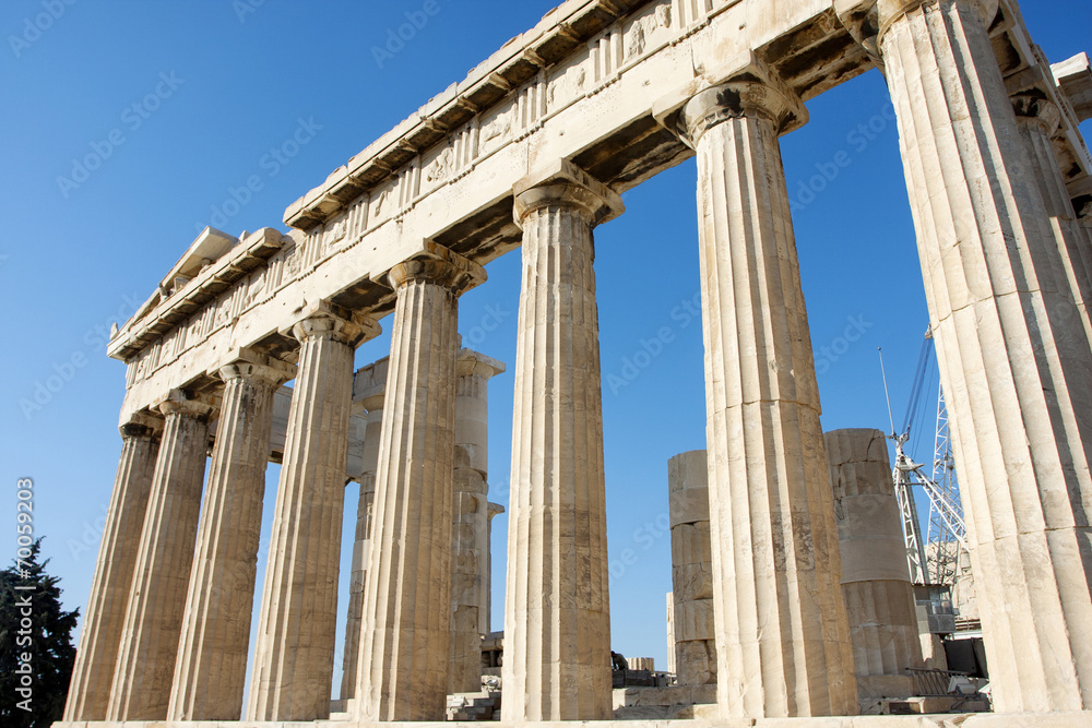 Columns in Parthenon temple