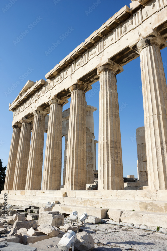 Columns of Parthenon temple - obrazy, fototapety, plakaty 