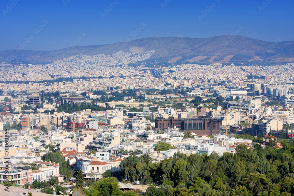 City panorama of Athens