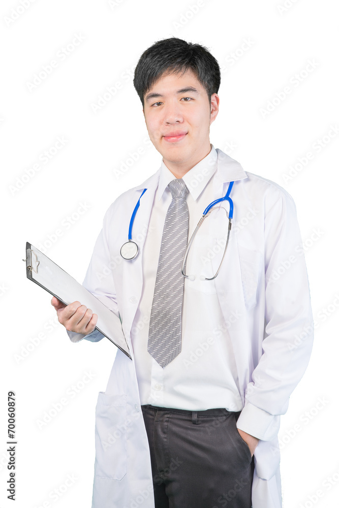 Asian medical doctor on white background (clipping path) Asian medical doctor on white background (clipping path)