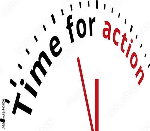 Time for action motivation business clock