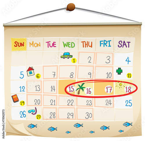 A calendar