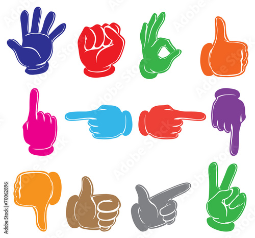 Colourful hands