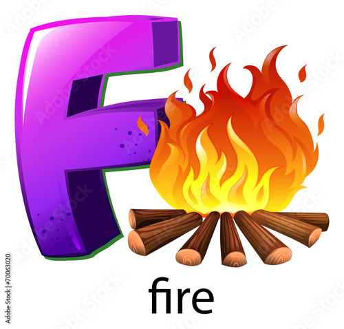 A letter F for fire