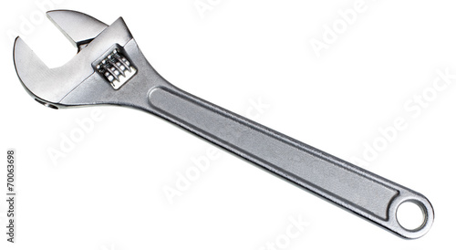 Fotografia Adjustable wrench isolated on white background