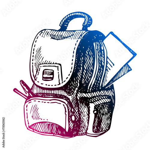 Hand drawn back to school sketch. Vector illustration