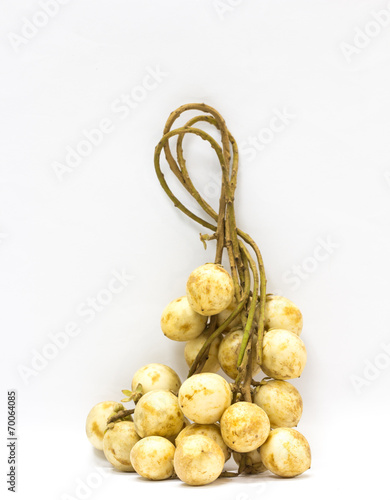 fruits of thailand on white background ,Baccaurea motleyana photo