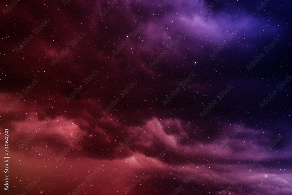 Space with nebula and stars.