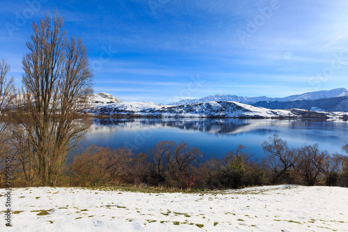 Lake Hayes Queenstown New Zealand in winter