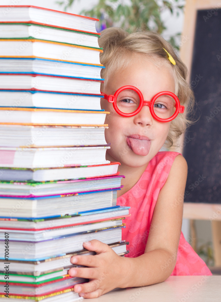Child with books Child with books