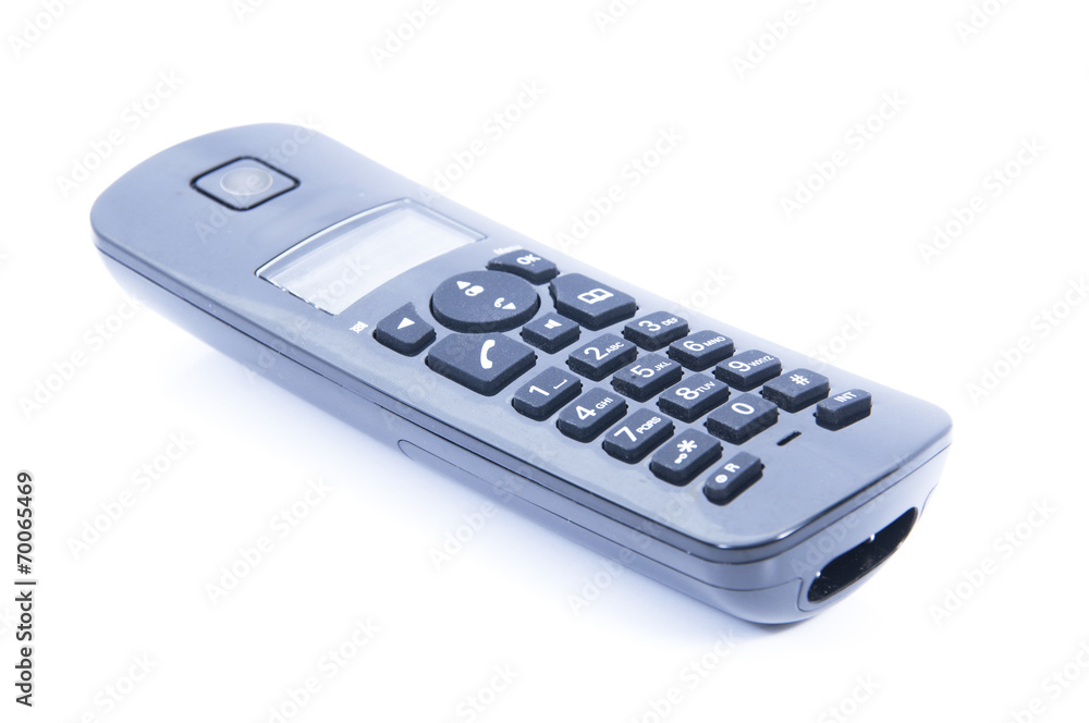 Wireless Phone Over White Background Wireless Phone Over White Background