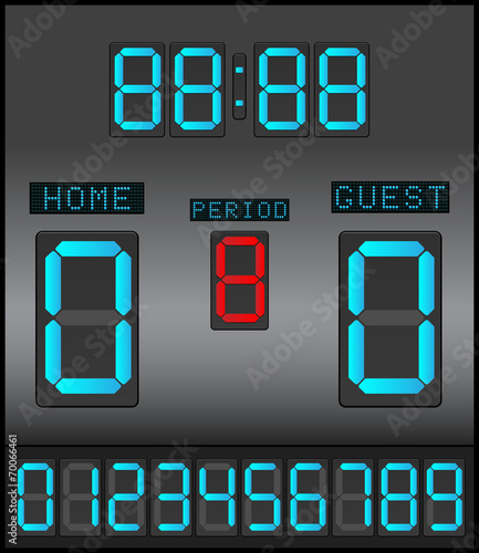 Digital Scoreboard Vector Background