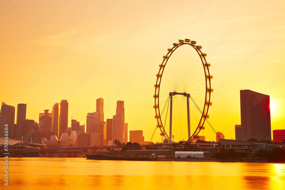 Obraz premium Sunset in Singapore