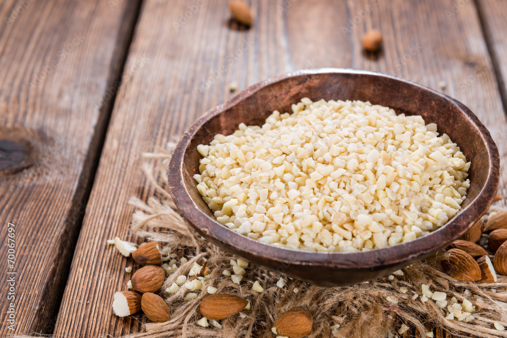 Small bowl with Minced Almonds Small bowl with Minced Almonds
