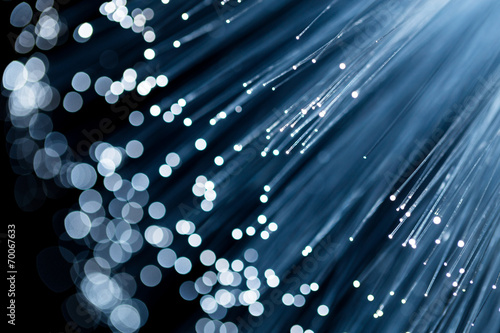 Obraz na płótnie Blue fiber optic