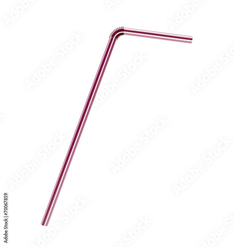 colorful drinking straw isolated on white