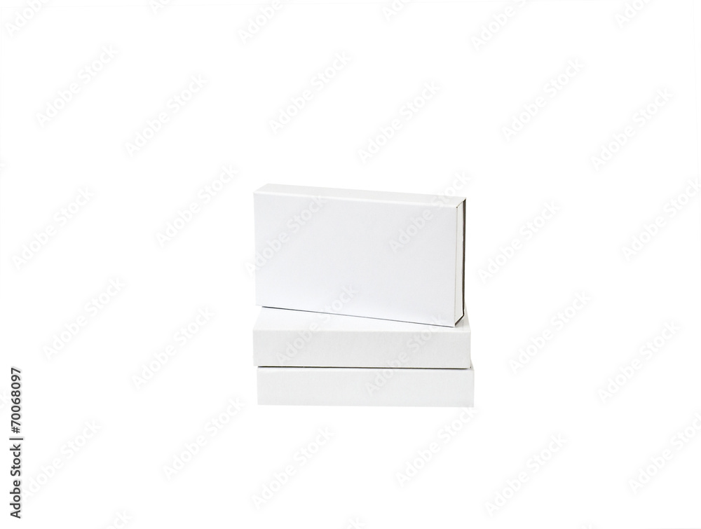 close up of three white boxes templates on white background close up of three white boxes templates on white background