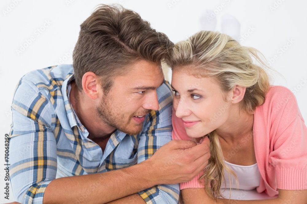 Romantic young couple looking at each other Romantic young couple looking at each other