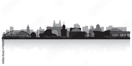 Novosibirsk Russia city skyline vector silhouette photo