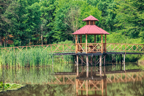 arbor over the lake in the Carpathians